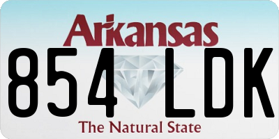 AR license plate 854LDK