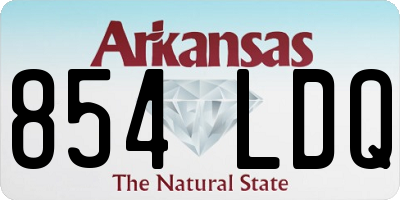 AR license plate 854LDQ