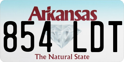 AR license plate 854LDT
