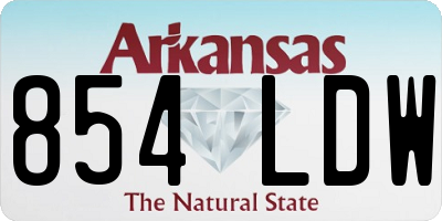 AR license plate 854LDW
