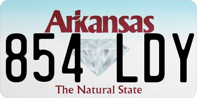 AR license plate 854LDY