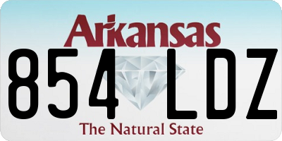 AR license plate 854LDZ