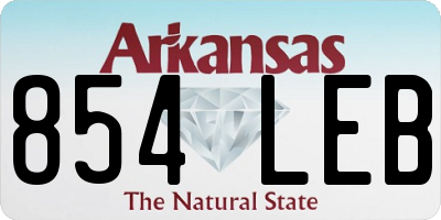 AR license plate 854LEB