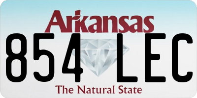 AR license plate 854LEC