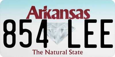 AR license plate 854LEE