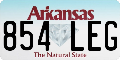 AR license plate 854LEG