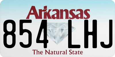 AR license plate 854LHJ