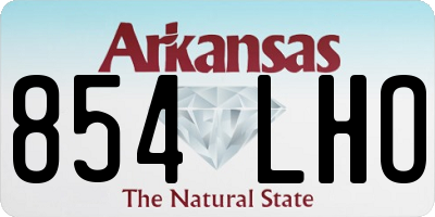 AR license plate 854LHO