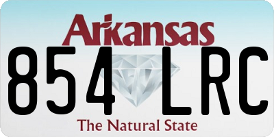 AR license plate 854LRC