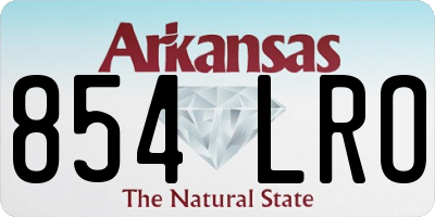 AR license plate 854LRO