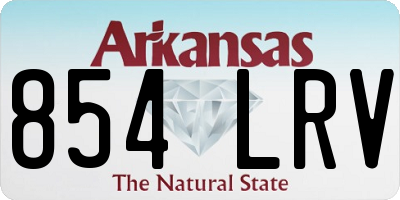 AR license plate 854LRV