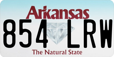 AR license plate 854LRW
