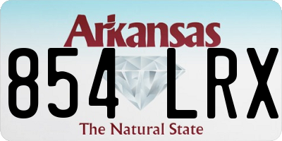 AR license plate 854LRX