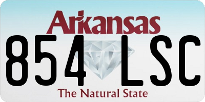 AR license plate 854LSC