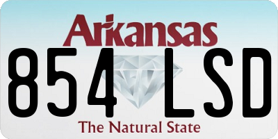 AR license plate 854LSD