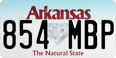 AR license plate 854MBP