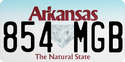AR license plate 854MGB