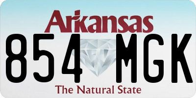 AR license plate 854MGK