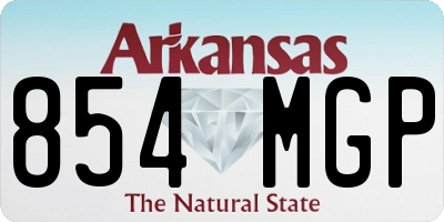 AR license plate 854MGP