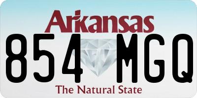 AR license plate 854MGQ