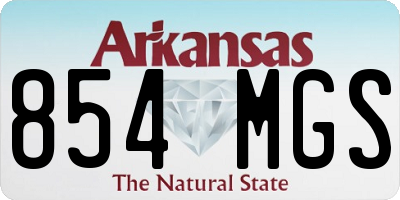 AR license plate 854MGS