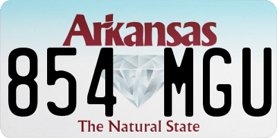 AR license plate 854MGU
