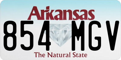 AR license plate 854MGV