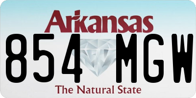 AR license plate 854MGW