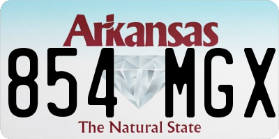 AR license plate 854MGX