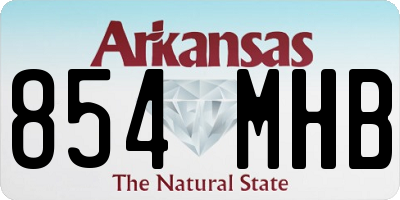 AR license plate 854MHB