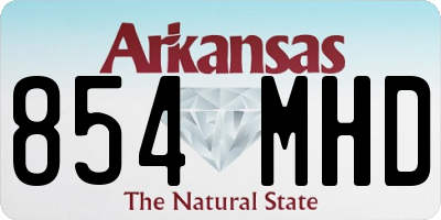 AR license plate 854MHD