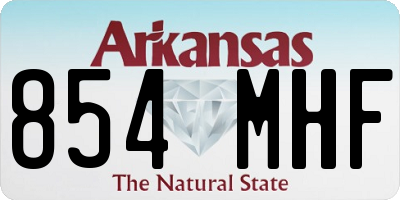 AR license plate 854MHF