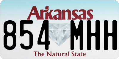AR license plate 854MHH