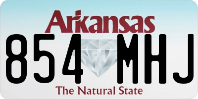 AR license plate 854MHJ