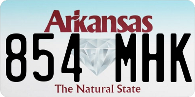 AR license plate 854MHK