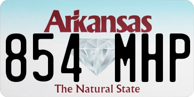 AR license plate 854MHP