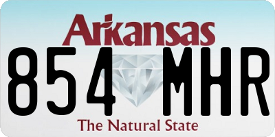 AR license plate 854MHR