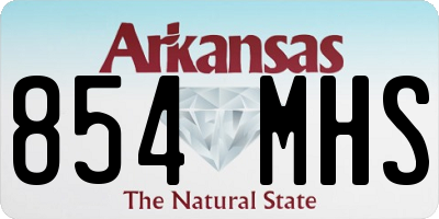 AR license plate 854MHS