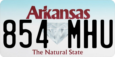 AR license plate 854MHU
