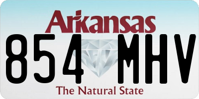 AR license plate 854MHV