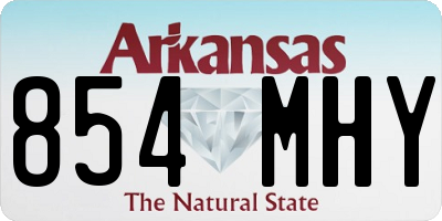 AR license plate 854MHY