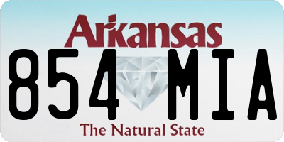 AR license plate 854MIA