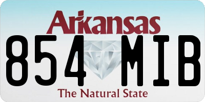 AR license plate 854MIB