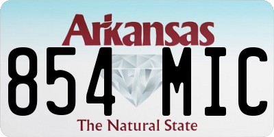 AR license plate 854MIC