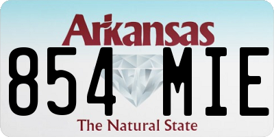 AR license plate 854MIE