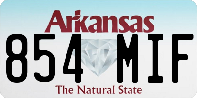 AR license plate 854MIF