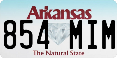 AR license plate 854MIM