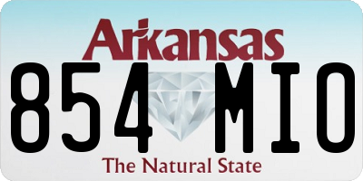 AR license plate 854MIO