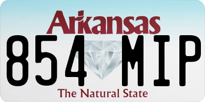 AR license plate 854MIP