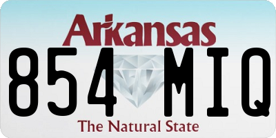 AR license plate 854MIQ